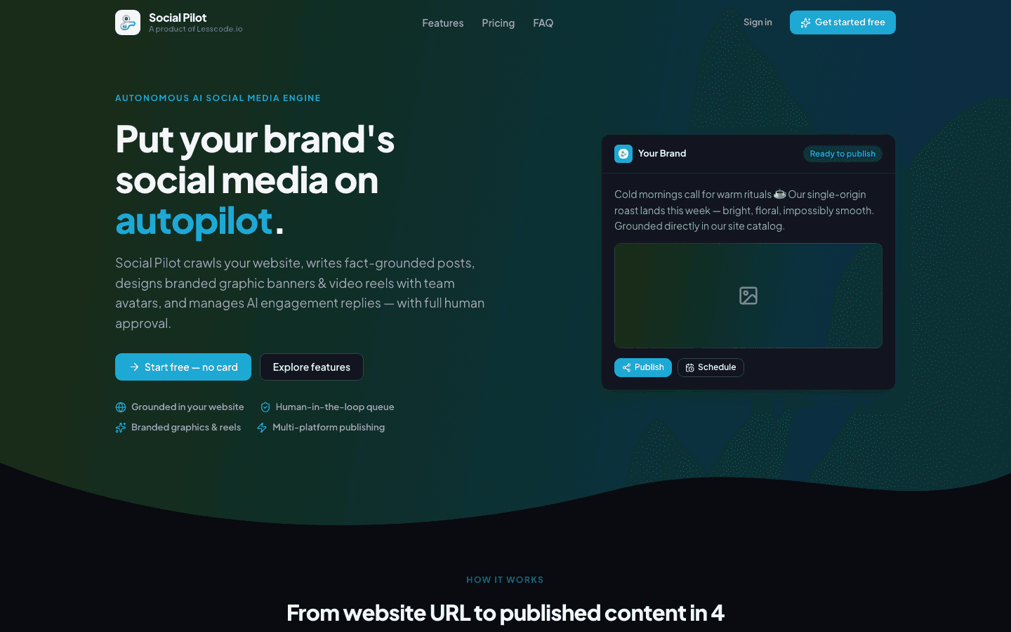 Social Pilot live product website interface