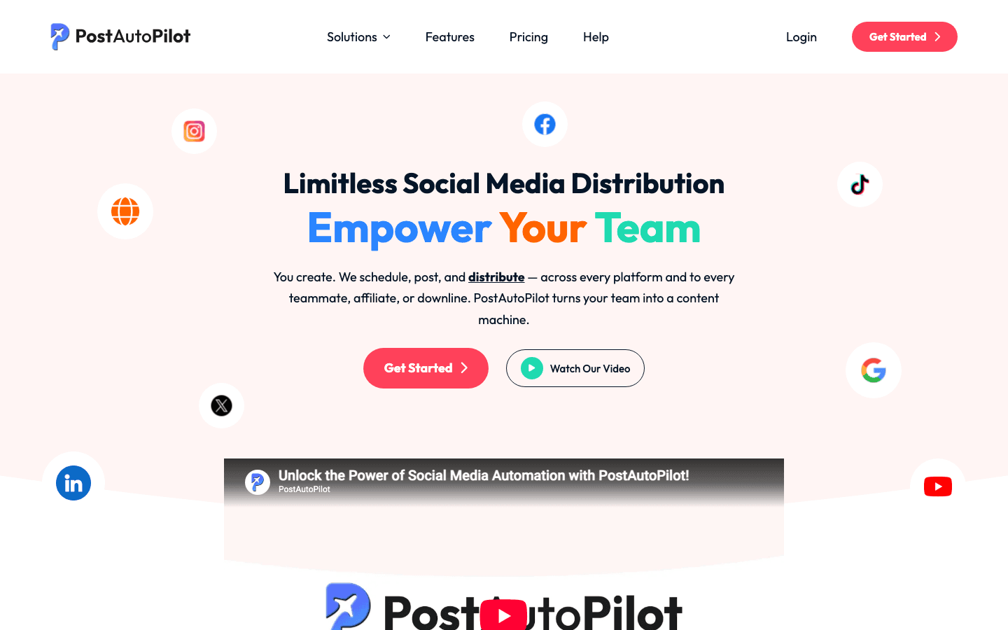 PostAutoPilot Inc. project interface